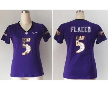 nike women jerseys baltimore ravens #5 joe flacco purple jerseys