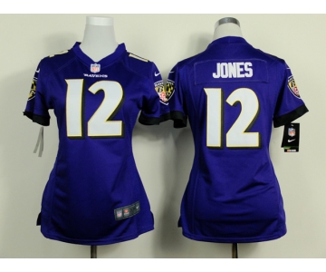 nike women nfl jerseys baltimore ravens #12 jones purple[nike]