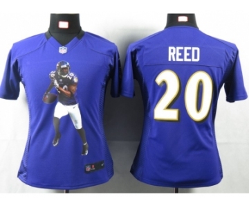 nike women nfl jerseys baltimore ravens #20 reed purple[portrait fashion]