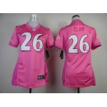 nike women nfl jerseys baltimore ravens #26 elam pink[2012 nike love] [elam]