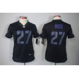 nike women nfl jerseys baltimore ravens #27 ray rice black[nike impact limited]