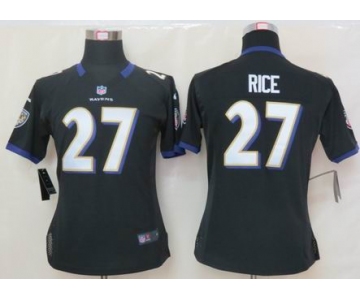 nike women nfl jerseys baltimore ravens #27 ray rice black[nike]