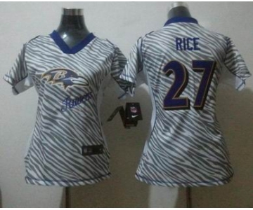 nike women nfl jerseys baltimore ravens #27 ray rice [fem fan zebra]