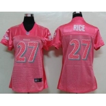 nike women nfl jerseys baltimore ravens #27 ray rice pink[2012 new]