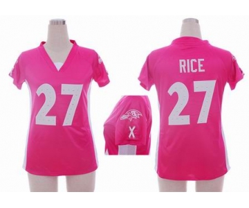 nike women nfl jerseys baltimore ravens #27 ray rice pink[draft him ii top]