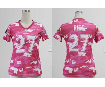 nike women nfl jerseys baltimore ravens #27 ray rice pink[fashion camo]