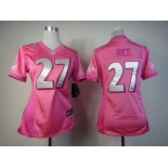 nike women nfl jerseys baltimore ravens #27 ray rice pink[nike love's]