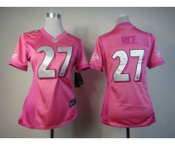 nike women nfl jerseys baltimore ravens #27 ray rice pink[nike love's]