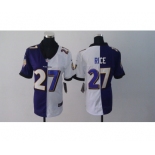 nike women nfl jerseys baltimore ravens #27 ray rice purple-white[nike split]