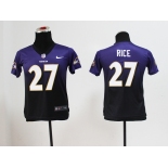 nike women nfl jerseys baltimore ravens #27 ray rice purple[nike drift fashion][second version]