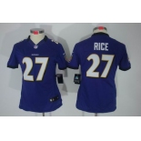 nike women nfl jerseys baltimore ravens #27 ray rice purple[nike limited]