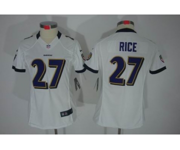 nike women nfl jerseys baltimore ravens #27 ray rice white[nike limited]