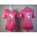 nike women nfl jerseys baltimore ravens #5 flacco pink[nike love's]