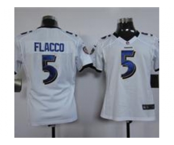 nike women nfl jerseys baltimore ravens #5 flacco white[nike]