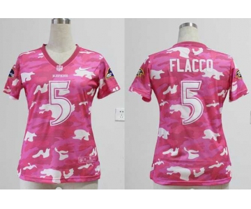 nike women nfl jerseys baltimore ravens #5 joe flacco pink[fashion camo]