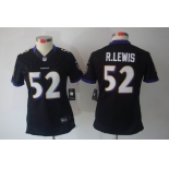 nike women nfl jerseys baltimore ravens #52 r.lewis black[nike limited]