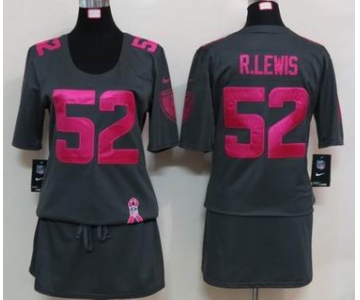 nike women nfl jerseys baltimore ravens #52 r.lewis dk.grey[breast cancer awareness]