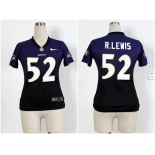 nike women nfl jerseys baltimore ravens #52 r.lewis purple-grey[nikedrift fashion][second version]