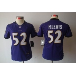 nike women nfl jerseys baltimore ravens #52 r.lewis purple[nike limited]