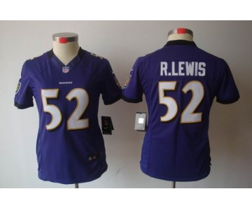 nike women nfl jerseys baltimore ravens #52 r.lewis purple[nike limited]