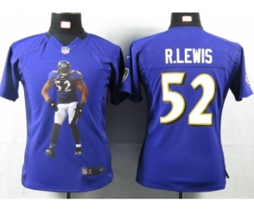 nike women nfl jerseys baltimore ravens #52 r.lewis purple[portrait fashion]