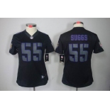 nike women nfl jerseys baltimore ravens #55 suggs black[nike impact limited]