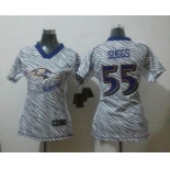 nike women nfl jerseys baltimore ravens #55 suggs [fem fan zebra]