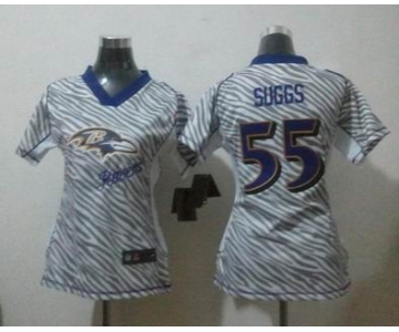 nike women nfl jerseys baltimore ravens #55 suggs [fem fan zebra]