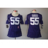 nike women nfl jerseys baltimore ravens #55 suggs purple[breast cancer awareness]