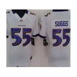 nike women nfl jerseys baltimore ravens #55 suggs white[nike]