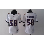 nike women nfl jerseys baltimore ravens #58 elvis dumervil  white[nike]