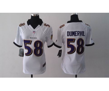 nike women nfl jerseys baltimore ravens #58 elvis dumervil  white[nike]