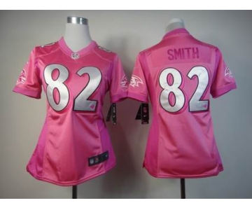 nike women nfl jerseys baltimore ravens #82 smith pink[nike love's]