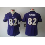 nike women nfl jerseys baltimore ravens #82 smith purple[nike limited]