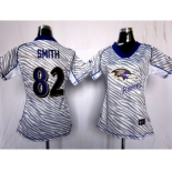 nike women nfl jerseys baltimore ravens #82 smith[fem fan zebra]