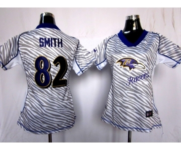 nike women nfl jerseys baltimore ravens #82 smith[fem fan zebra]