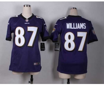 nike women nfl jerseys baltimore ravens #87 willams purple[nike]