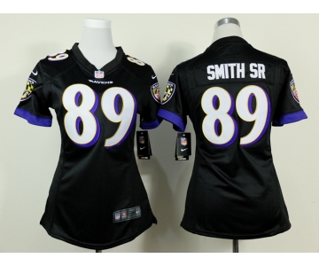 nike women nfl jerseys baltimore ravens #89 smith sr black[nike]