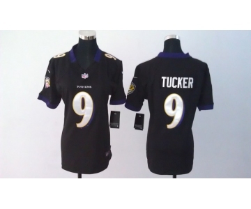 nike women nfl jerseys baltimore ravens #9 tucker black[nike]