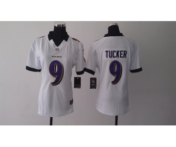 nike women nfl jerseys baltimore ravens #9 tucker white[nike]