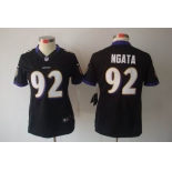 nike women nfl jerseys baltimore ravens #92 ngata black[nike limited]