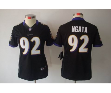 nike women nfl jerseys baltimore ravens #92 ngata black[nike limited]