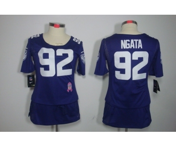 nike women nfl jerseys baltimore ravens #92 ngata purple[breast cancer awareness]