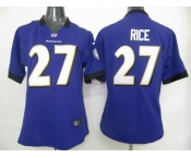 nike womens nfl baltimore ravens #27 rice purple[nike]