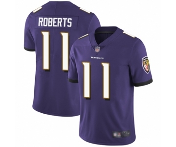 Youth Baltimore Ravens #11 Seth Roberts Purple Team Color Vapor Untouchable Limited Player Football Jersey