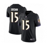 Youth Baltimore Ravens #15 Marquise Brown Black Alternate Vapor Untouchable Limited Player Football Jersey