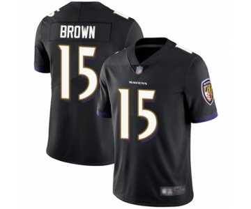 Youth Baltimore Ravens #15 Marquise Brown Black Alternate Vapor Untouchable Limited Player Football Jersey