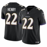 Youth Baltimore Ravens #22 Derrick Henry 2023 F.U.S.E. Black Vapor Limited Football Stitched Jersey