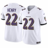 Youth Baltimore Ravens #22 Derrick Henry 2023 F.U.S.E. White Vapor Limited Football Stitched Jersey