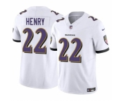 Youth Baltimore Ravens #22 Derrick Henry 2023 F.U.S.E. White Vapor Limited Football Stitched Jersey